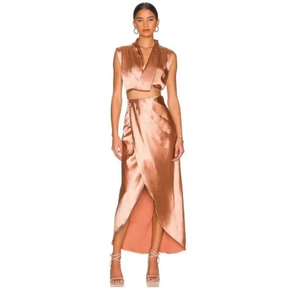 Line & Dot Lisa Midi Skirt in Ginger Size XS from REVOLVE